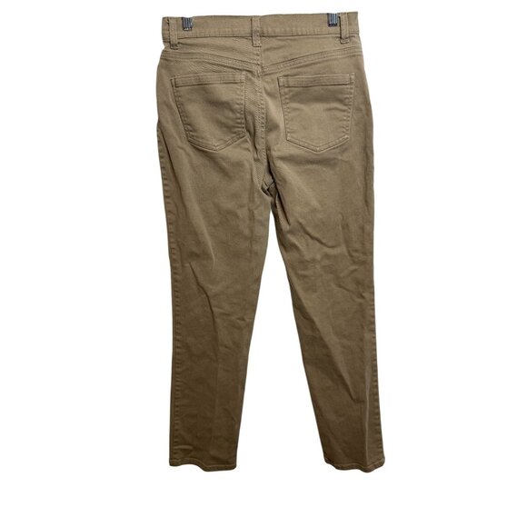 Gloria Vanderbilt Amanda Jeans Women’s 8 Straight Leg Tan Stretch Denim Pants - Picture 2 of 9